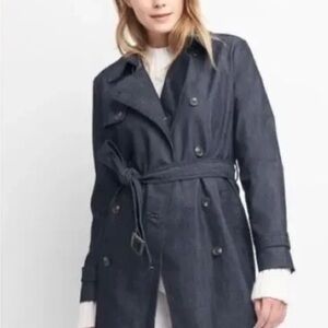 Gap denim trench coat jacket